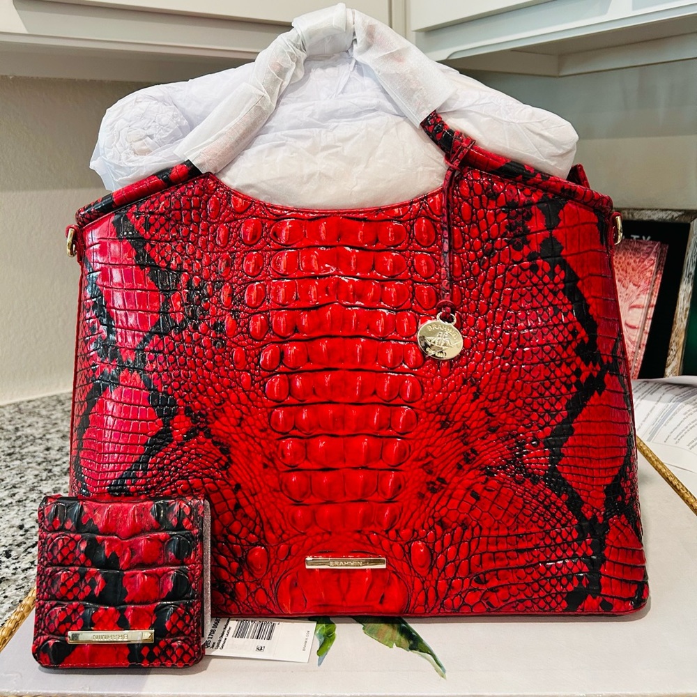 Brahmin Lipstick ELAINE and Jane Wallet